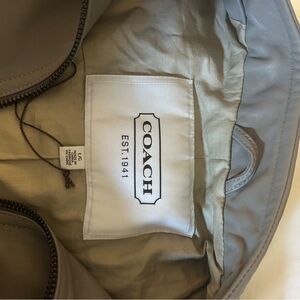 Coach Olive Green Leather Jacket